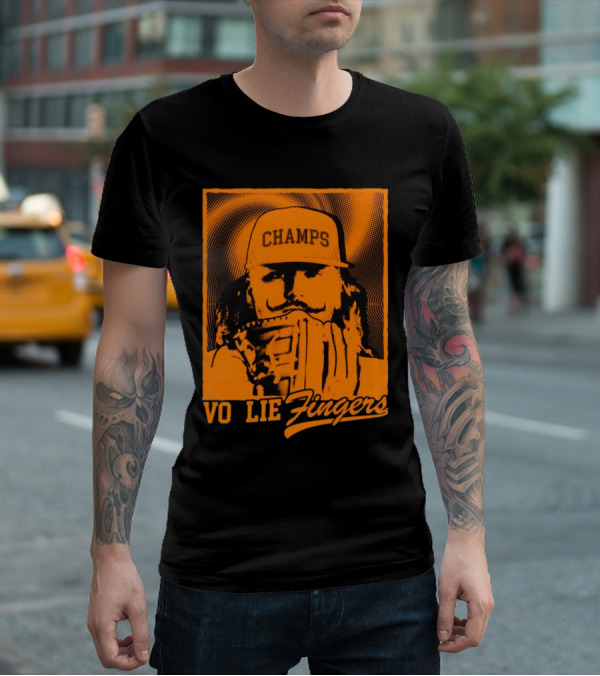 Champs Vo Lie Fingers Baseball Glove T-Shirt