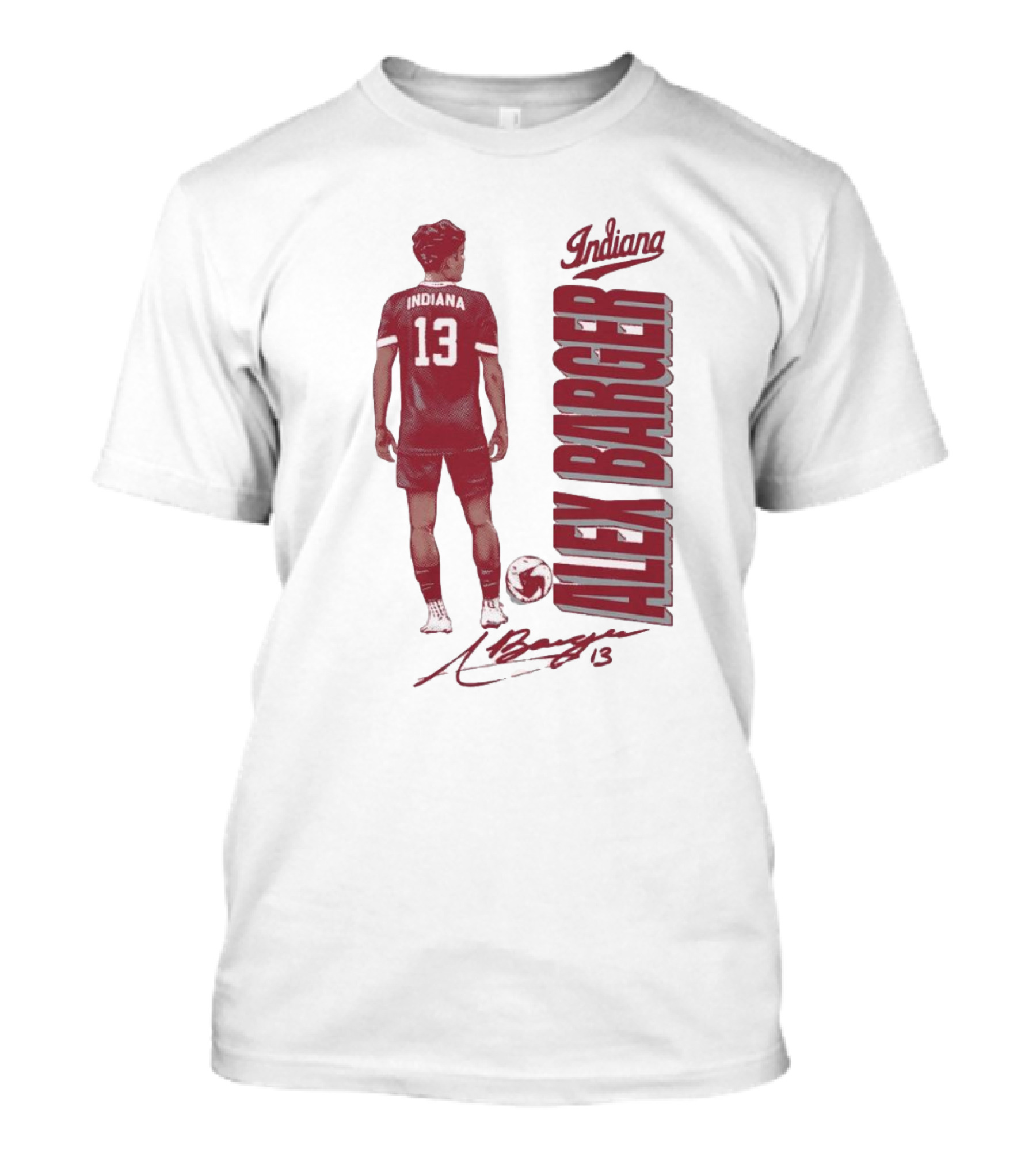 Indiana Soccer Alex Barger 13 Signature T-Shirt
