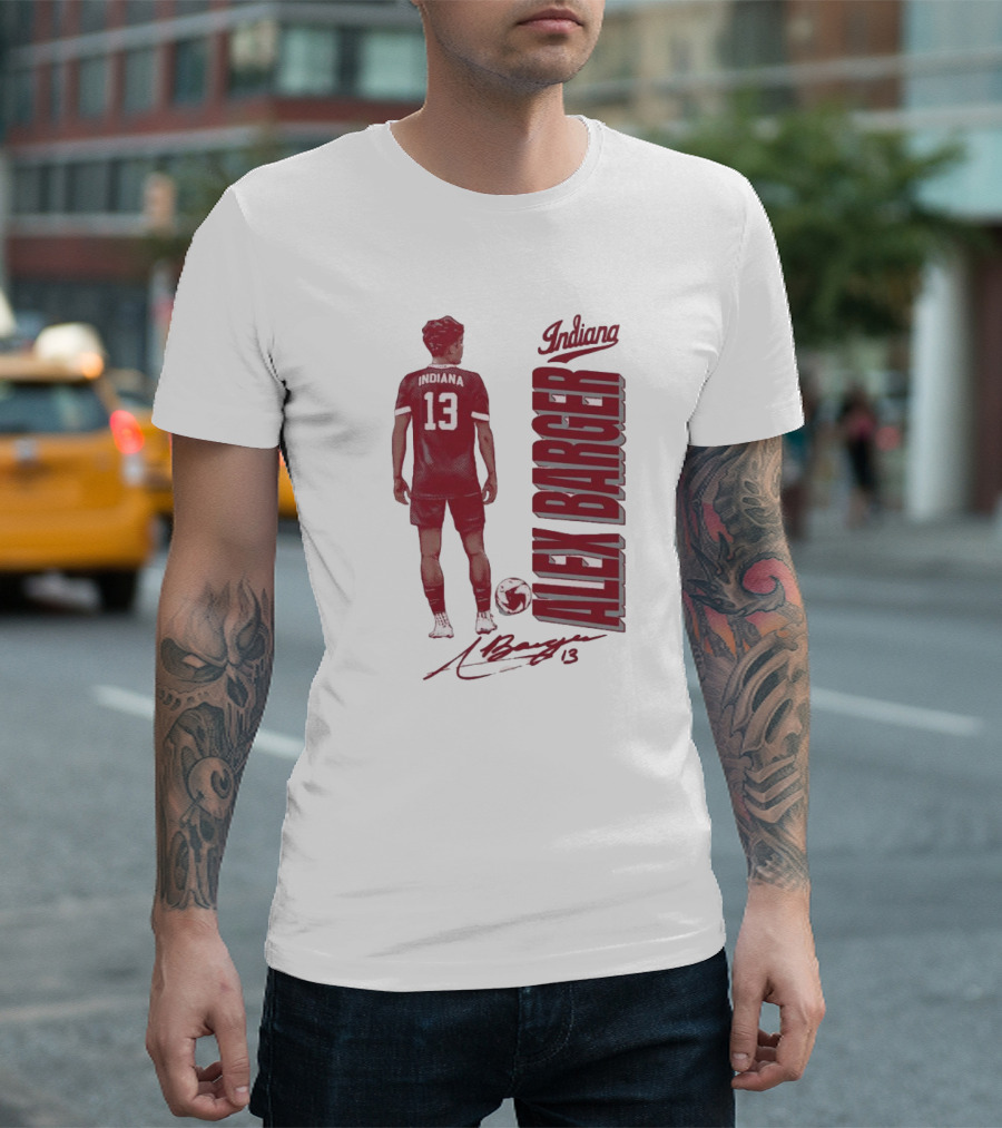 Indiana Soccer Alex Barger 13 Signature T-Shirt