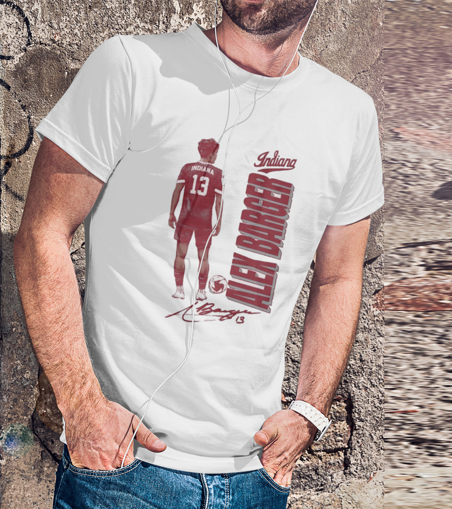 Indiana Soccer Alex Barger 13 Signature T-Shirt