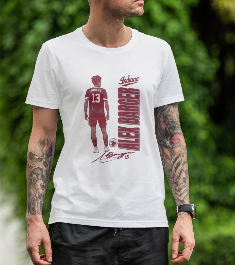 Indiana Soccer Alex Barger 13 Signature T-Shirt