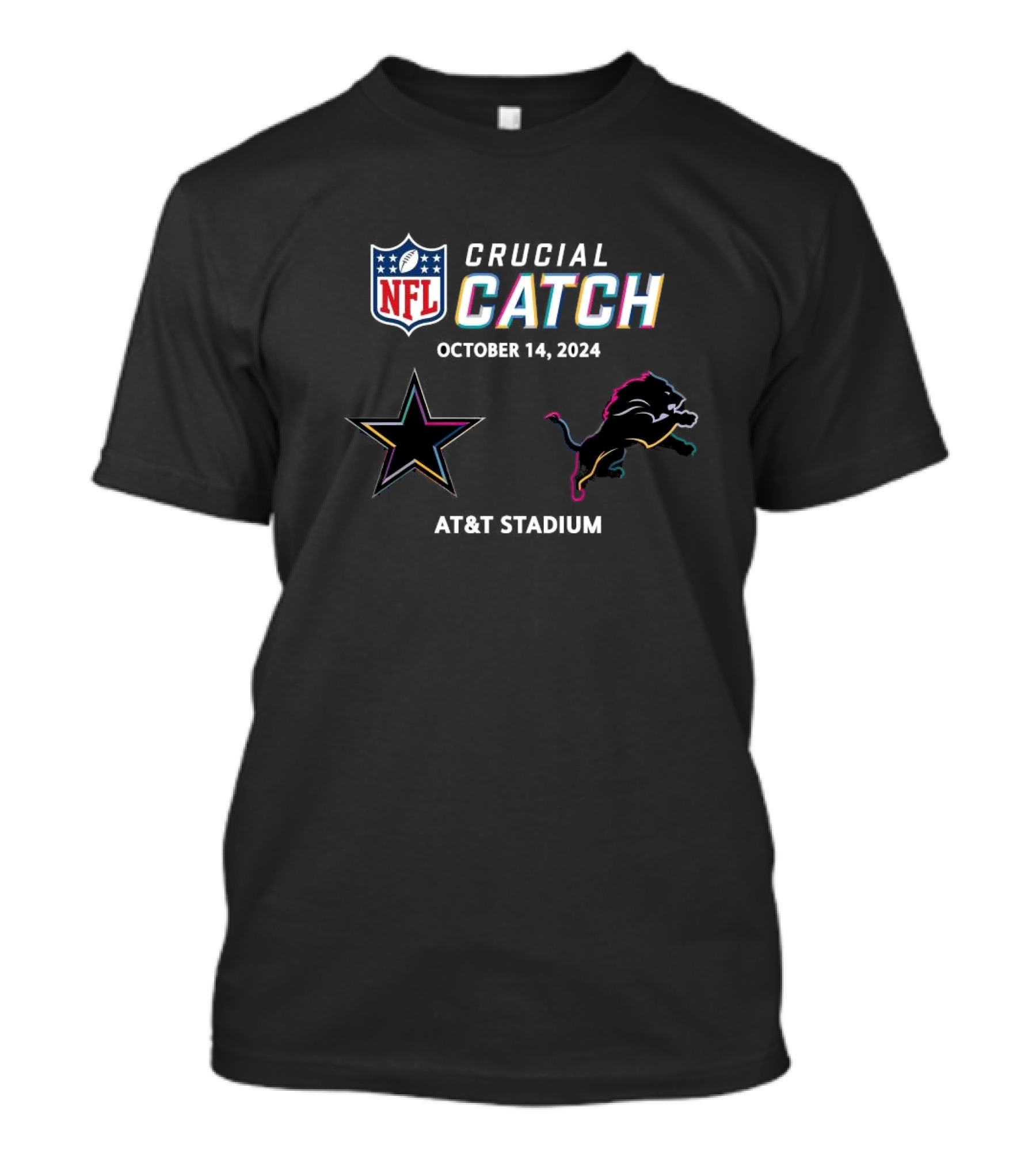 NFL Crucial Catch October 14, 2024 AT&T Stadium Dallas Cowboys Detroit Lions T-Shirt