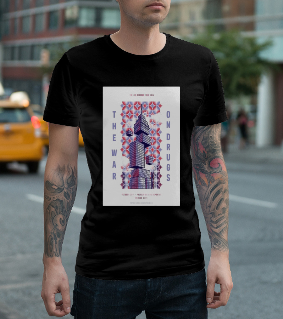 The War On Drugs at Palacio de los Deportes Mexico City October 10th 2024 Zen Bedroom Tour T-Shirt