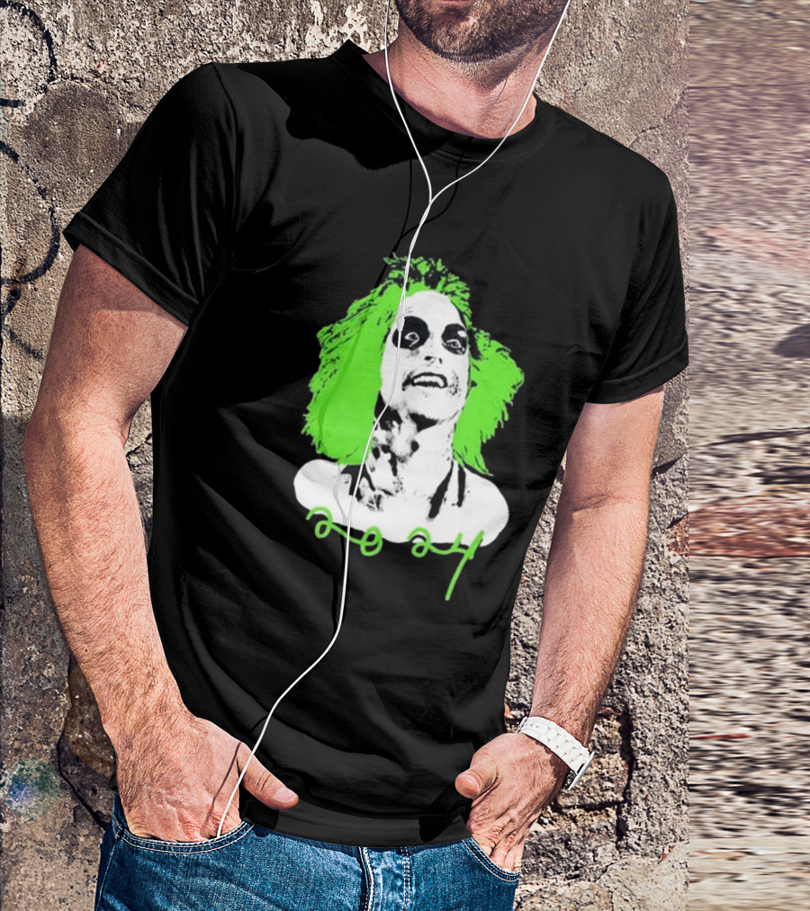 Beetlejuice Eyeliner Green Hair T-Shirt