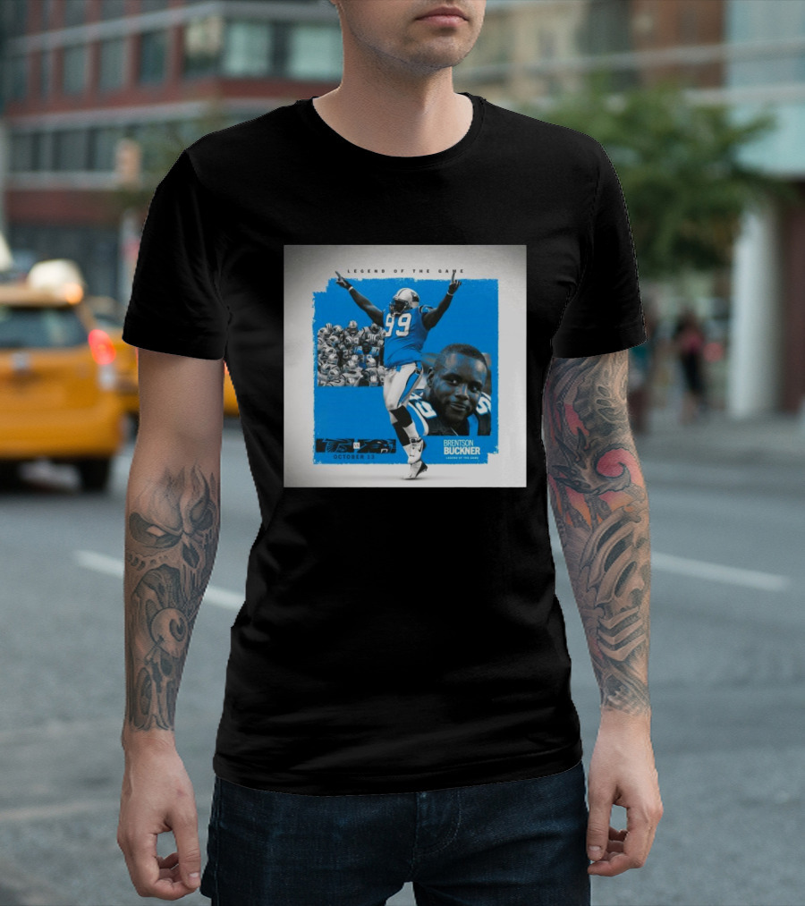 Legend of the Game Brentson Buckner Carolina Panthers vs Atlanta Falcons October 13 T-Shirt