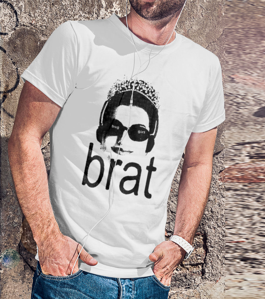 Bug Girl Brat With Sunglasses And Headphones T-Shirt