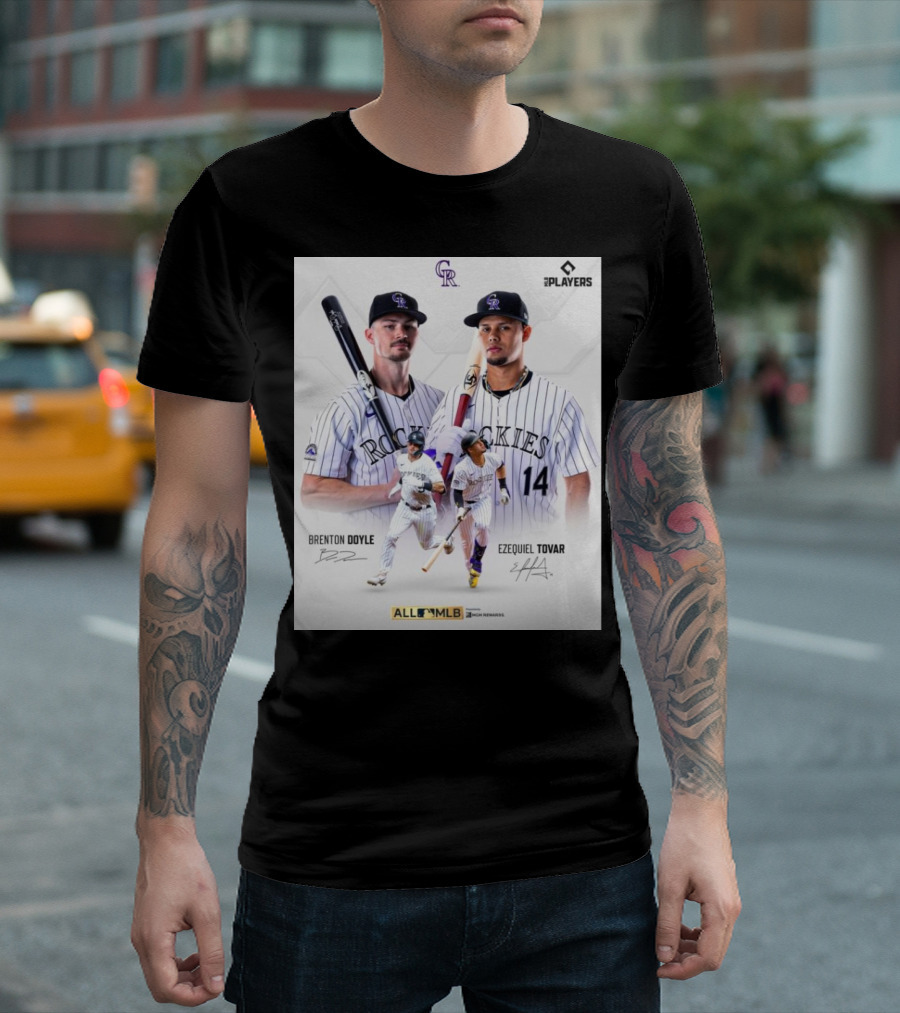 Colorado Rockies Brenton Doyle Ezequiel Tovar All MLB Players Signature T-Shirt