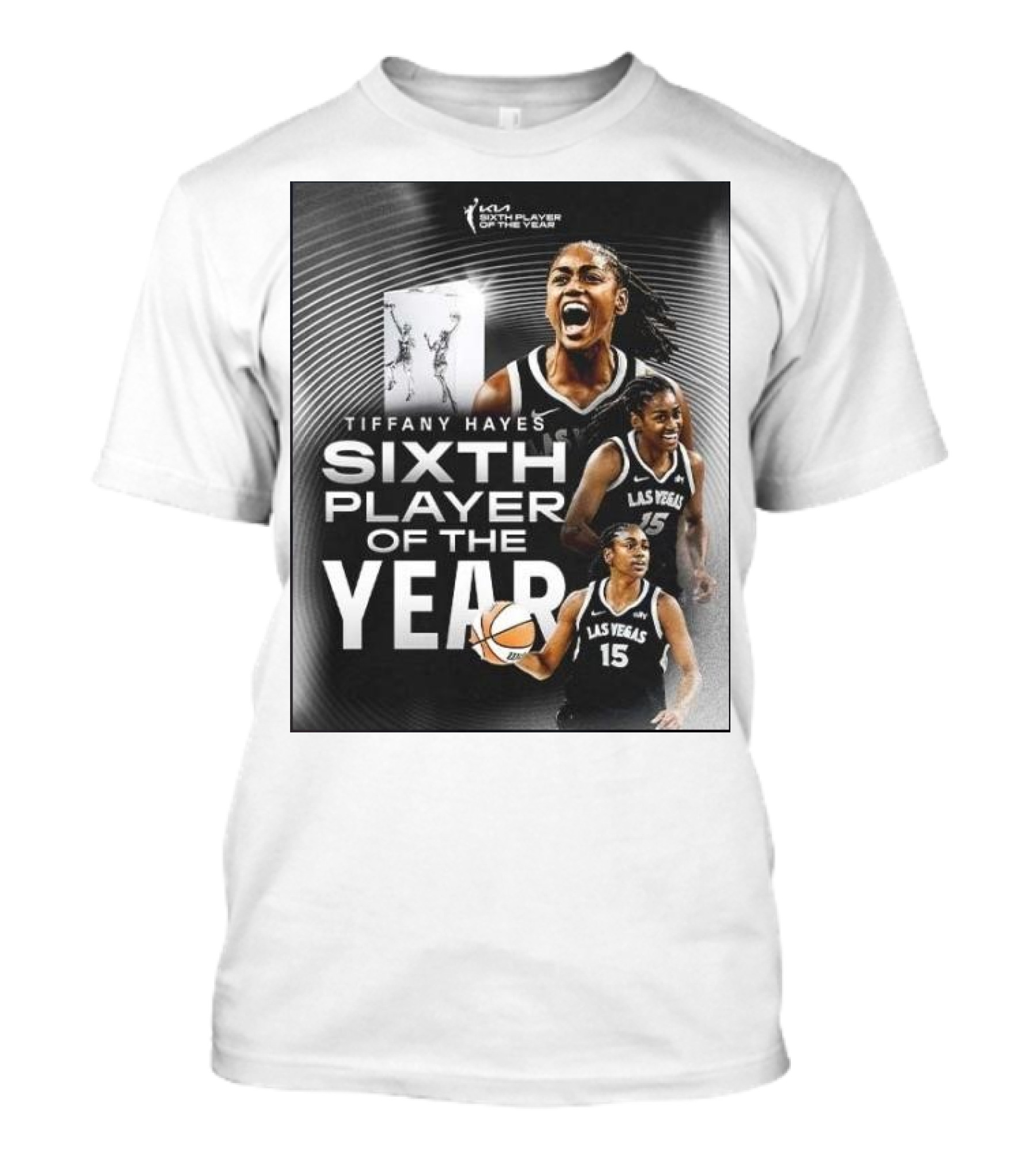 Tiffany Hayes Las Vegas Aces KIA WNBA Sixth Player Of The Year T-Shirt