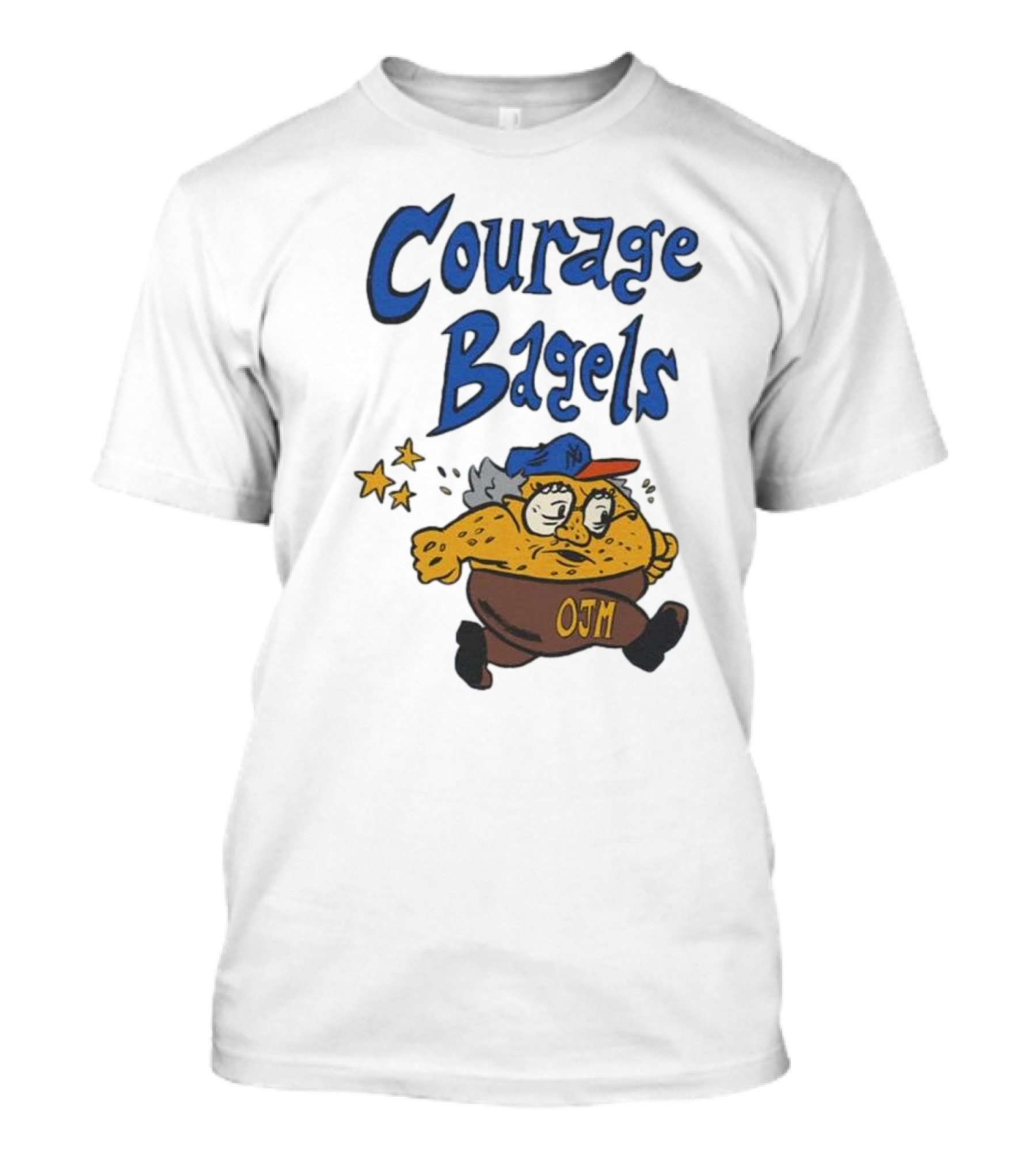 Courage Bagels OJM New York Mets Cartoon Character T-Shirt
