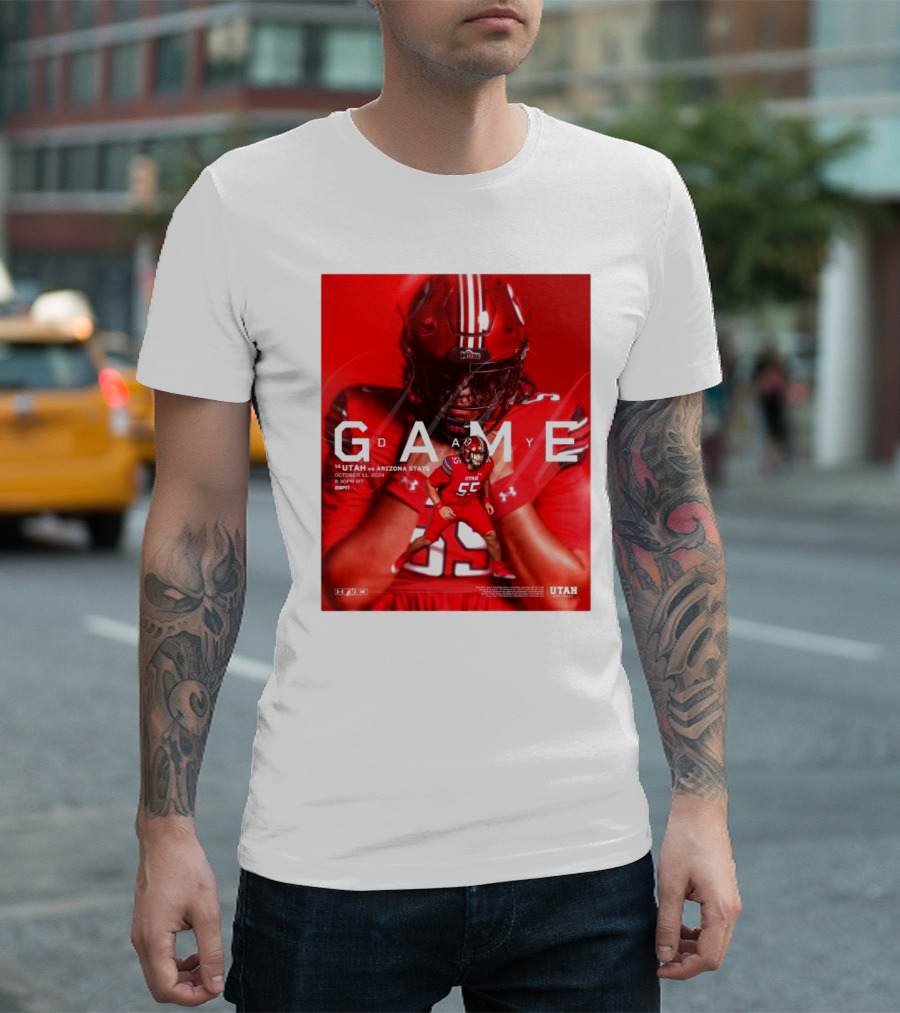 Gameday Utah Utes Vs Arizona State Sun Devils October 11 2024 Mountain America Stadium 12:30 PM MT ESPN T-Shirt