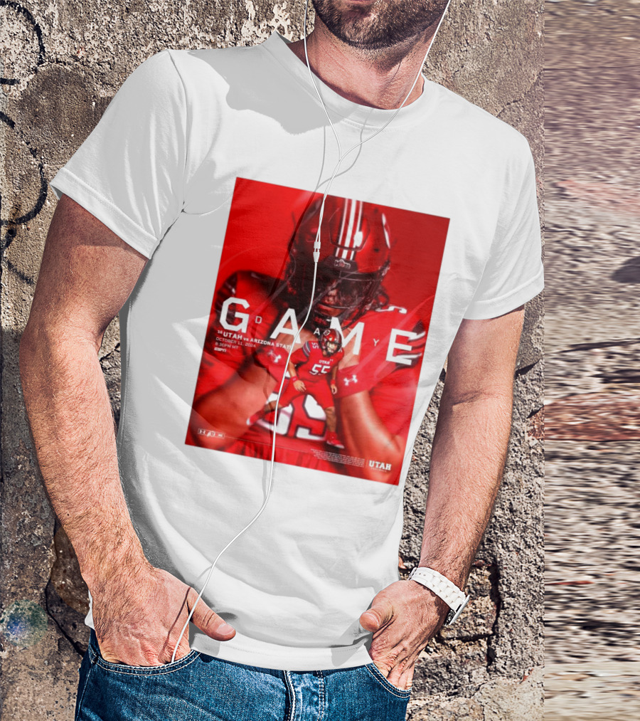 Gameday Utah Utes Vs Arizona State Sun Devils October 11 2024 Mountain America Stadium 12:30 PM MT ESPN T-Shirt