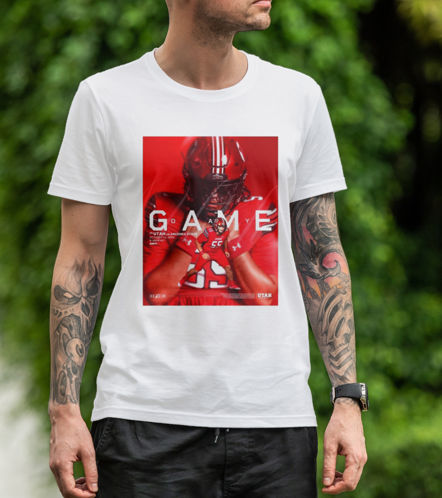 Gameday Utah Utes Vs Arizona State Sun Devils October 11 2024 Mountain America Stadium 12:30 PM MT ESPN T-Shirt
