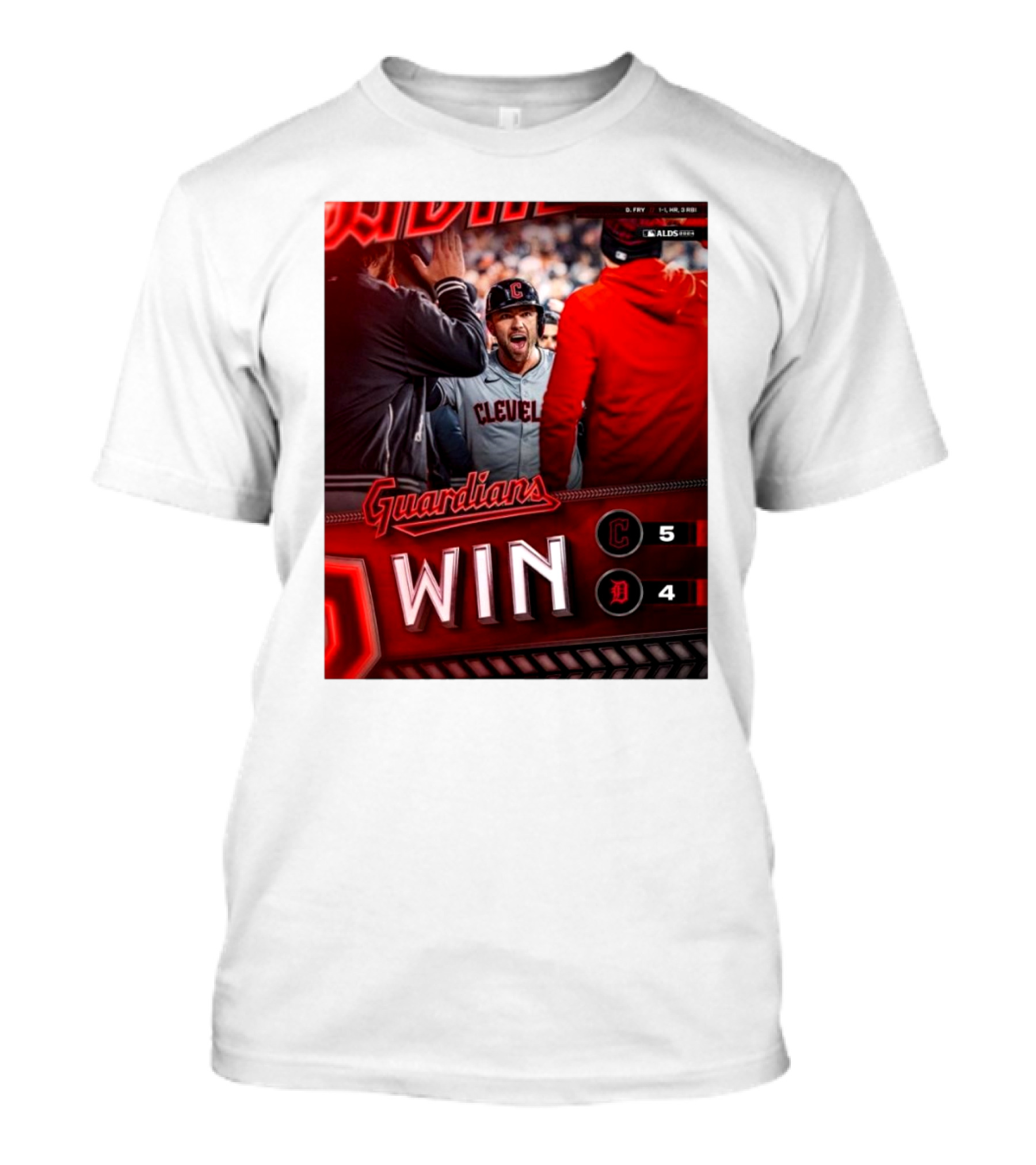 Guardians Win Cleveland Guardians 5-4 Detroit Tigers MLB ALDS T-Shirt