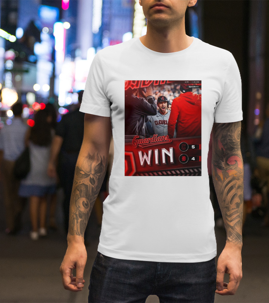 Guardians Win Cleveland Guardians 5-4 Detroit Tigers MLB ALDS T-Shirt