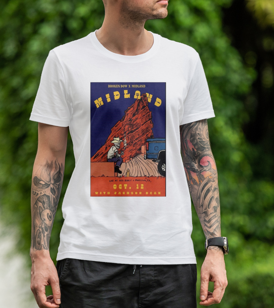 Broken Bow X Midland Live At Red Rocks Morrison CO Oct 12 With Jackson Dean T-Shirt