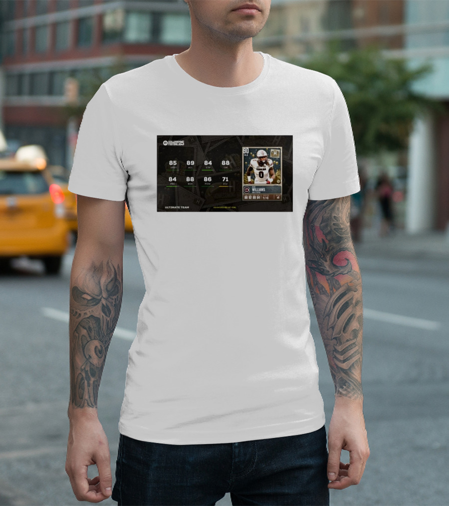 South Carolina Gamecocks Debo Williams Run Stopper Homecoming Key Ratings Madden NFL 25 Ultimate Team T-Shirt