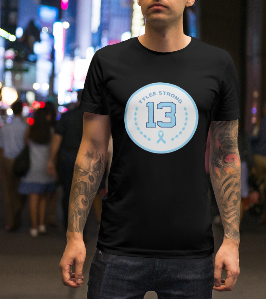The Rams Club North Carolina Tar Heels Football Tylee Strong 13 Ribbon T-Shirt
