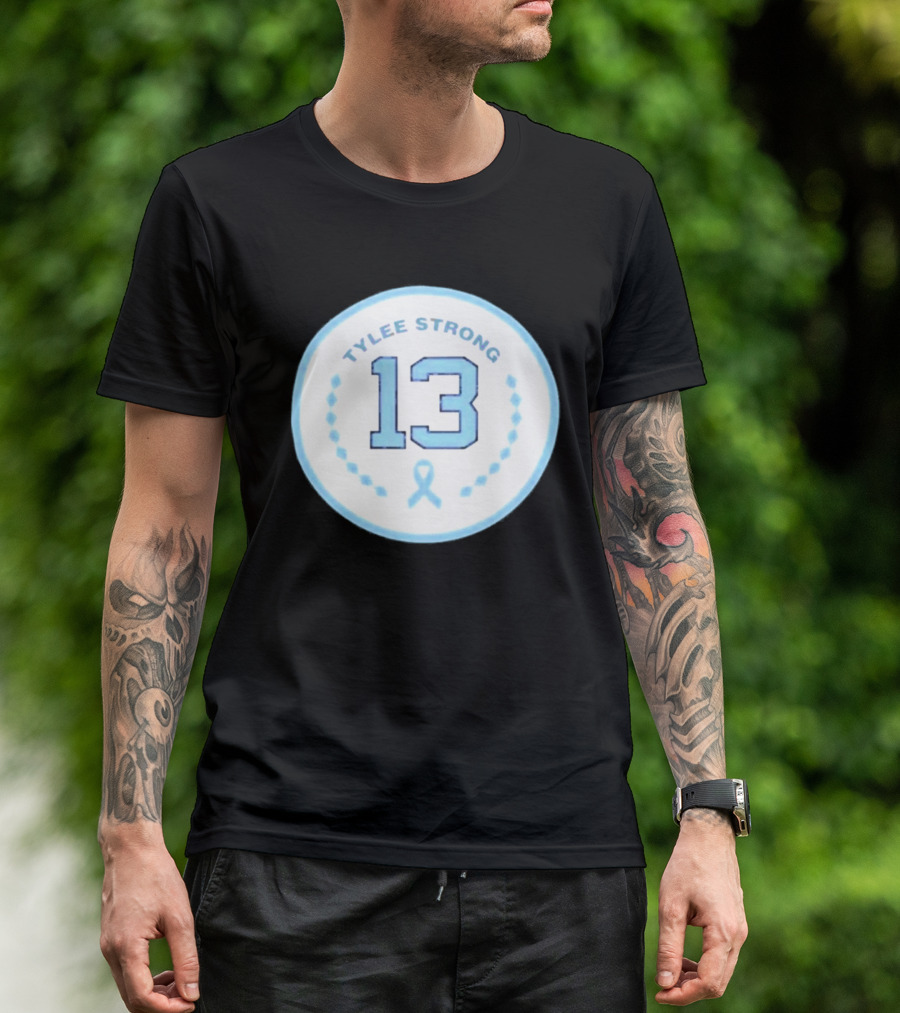 The Rams Club North Carolina Tar Heels Football Tylee Strong 13 Ribbon T-Shirt