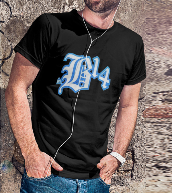 Amon-Ra St Brown Detroit B14 St. Iconic Blue Font T-Shirt