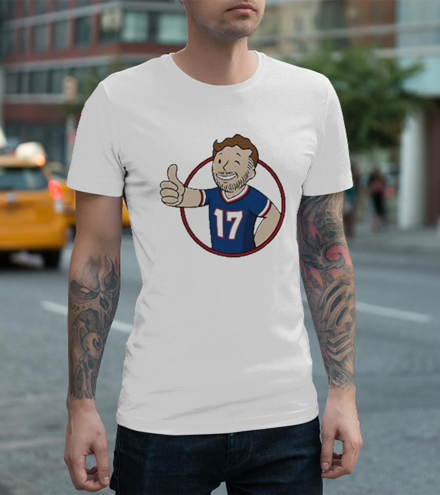 Edition Ball Out Vault Boy Thumbs Up Number 17 Jersey Blue Red T-Shirt
