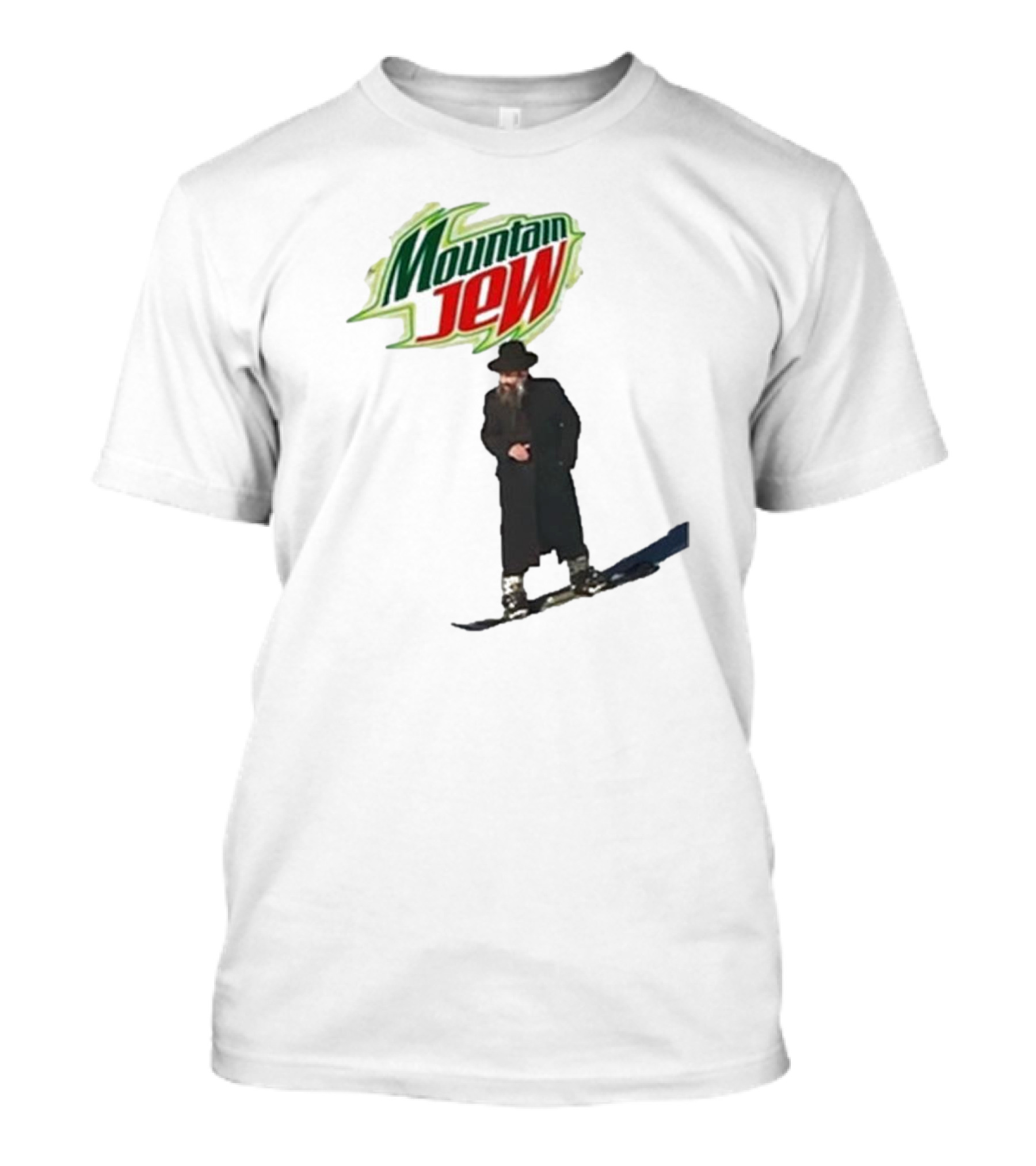 Funny Ahh Tees Mountain Jew Snowboarder T-Shirt