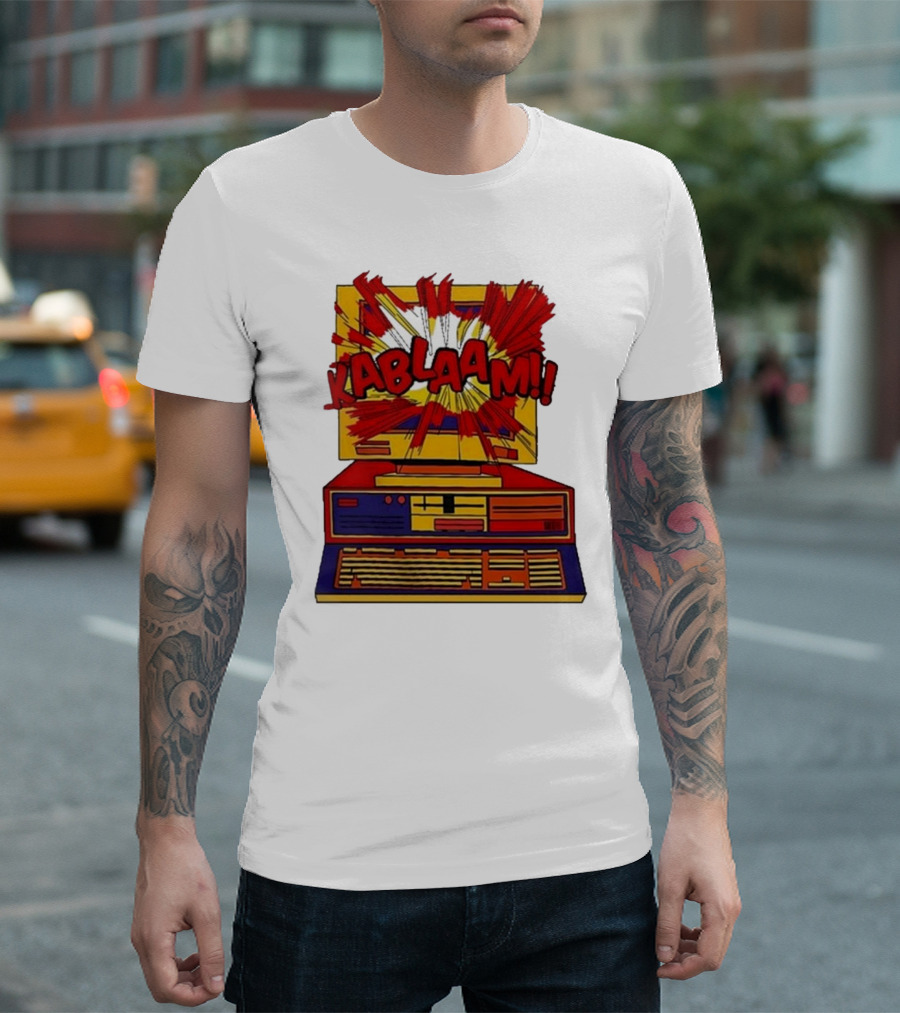 Kablaam Sheldon Cooper Big Bang Theory Computer Explosion T-Shirt