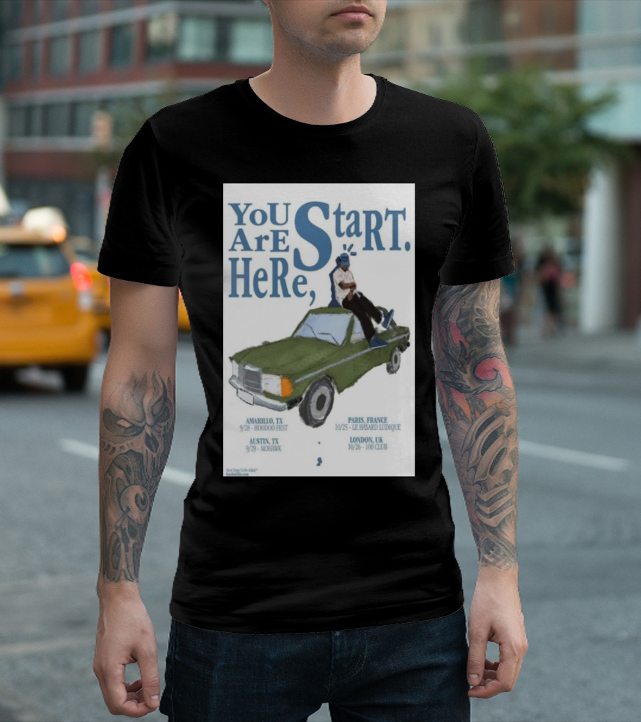 YOU ARE START HERE KAELIN ELLIS OCT 25 2024 LE HASARD LUDIQUE PARIS FRANCE AMARILLO 9/28 HOODOO FEST LONDON 10/26 100 CLUB T-Shirt