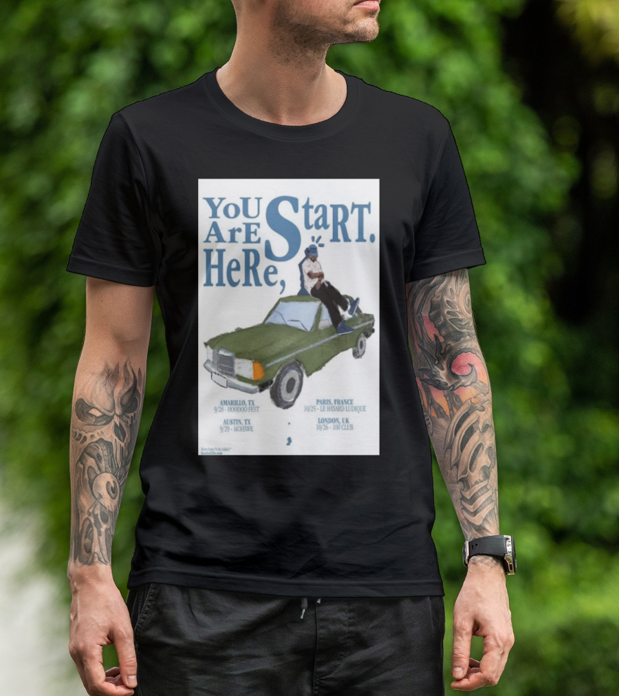 YOU ARE START HERE KAELIN ELLIS OCT 25 2024 LE HASARD LUDIQUE PARIS FRANCE AMARILLO 9/28 HOODOO FEST LONDON 10/26 100 CLUB T-Shirt