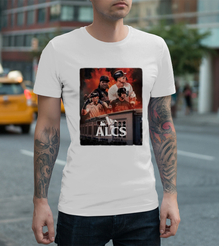 New York Yankees ALCS 2024 Cleveland Matchup Yankees Stadium Gate 6 T-Shirt