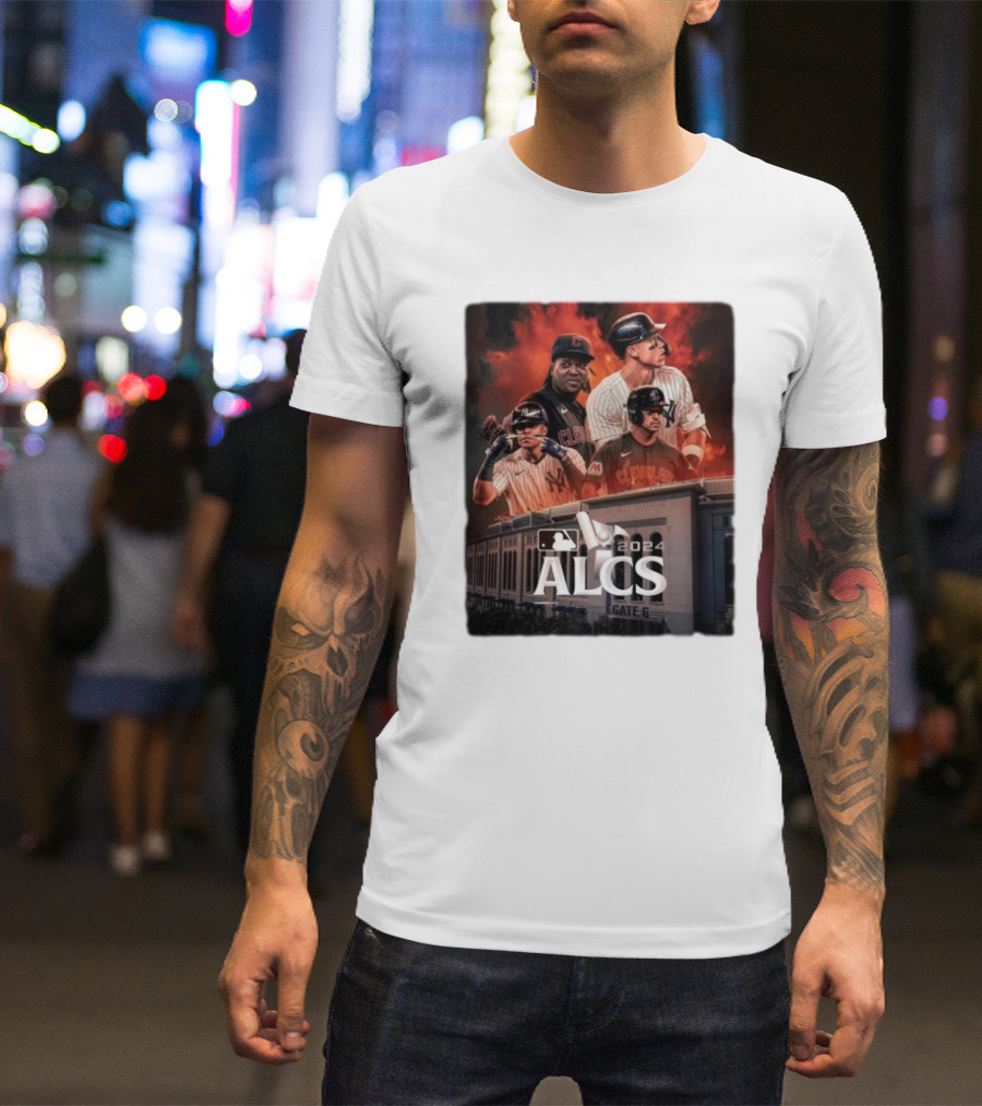 New York Yankees ALCS 2024 Cleveland Matchup Yankees Stadium Gate 6 T-Shirt
