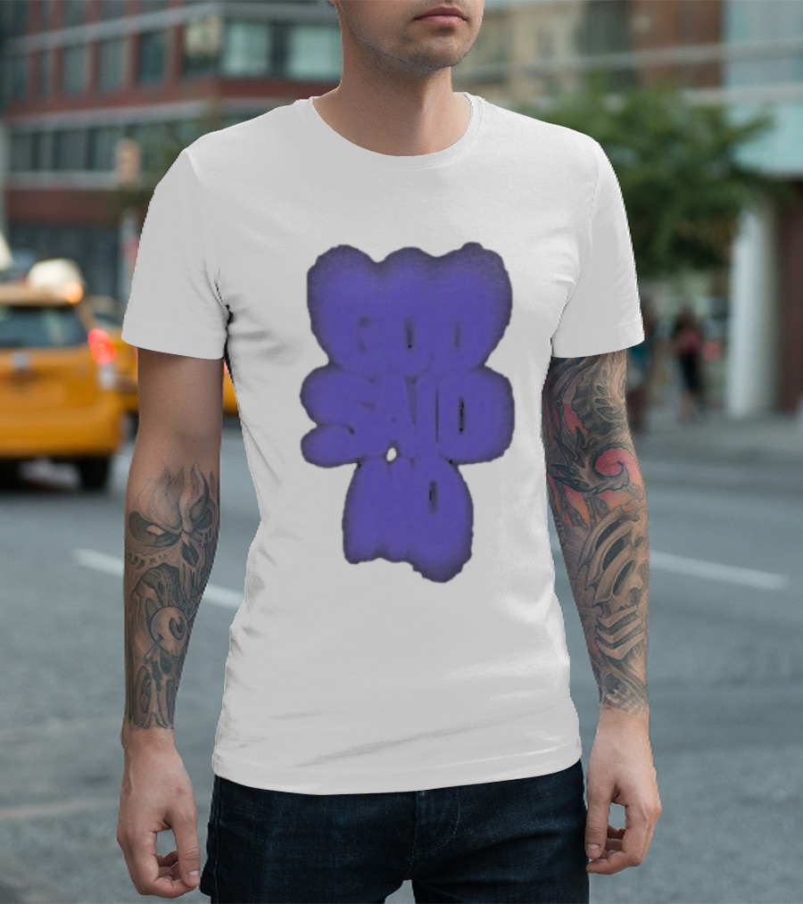 Omarapollo God Said No Purple Blur T-Shirt