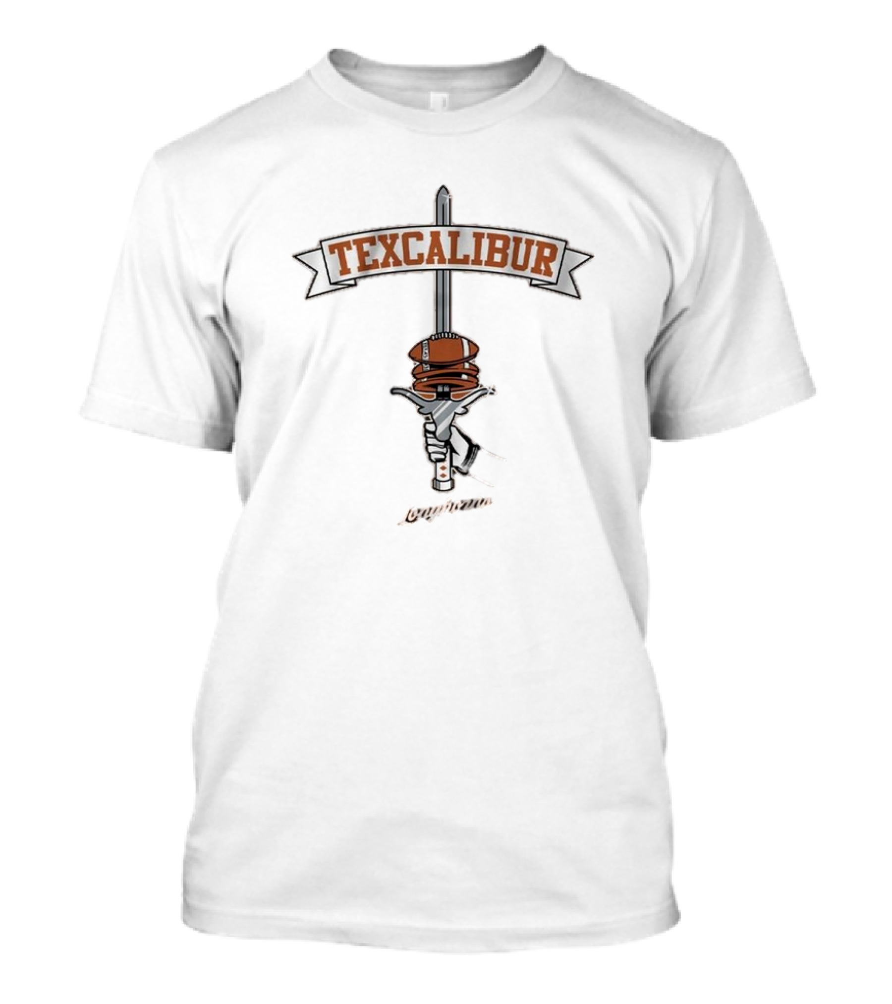 Texas Longhorns Texcalibur Football Sword T-Shirt