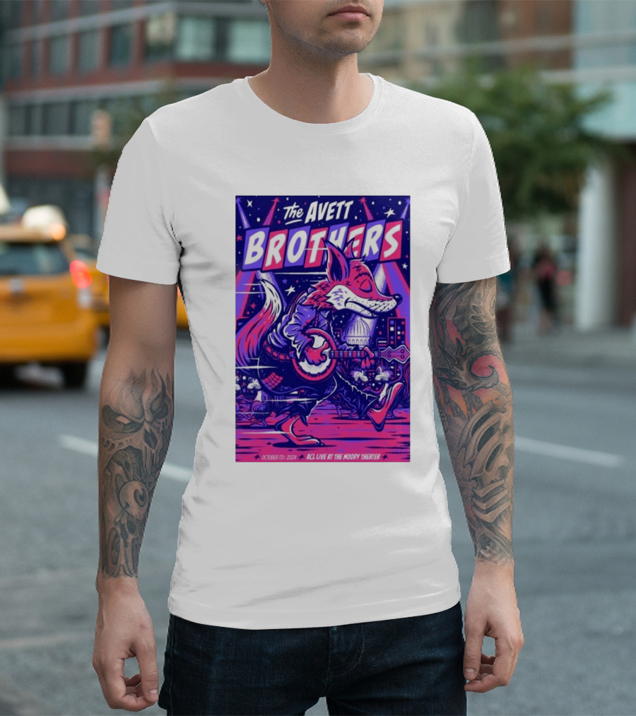 The Avett Brothers ACL Live at The Moody Theater Austin TX Oct 13 2024 Vibrant Fox T-Shirt