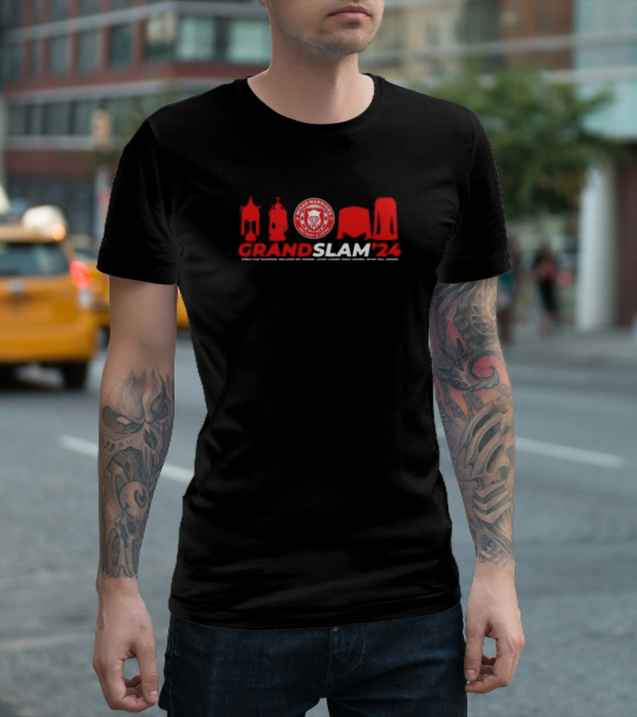 Wigan Warriors Rugby League Grand Slam 2024 Icons Challenge Cup League Leaders Shield Super League Champions T-Shirt