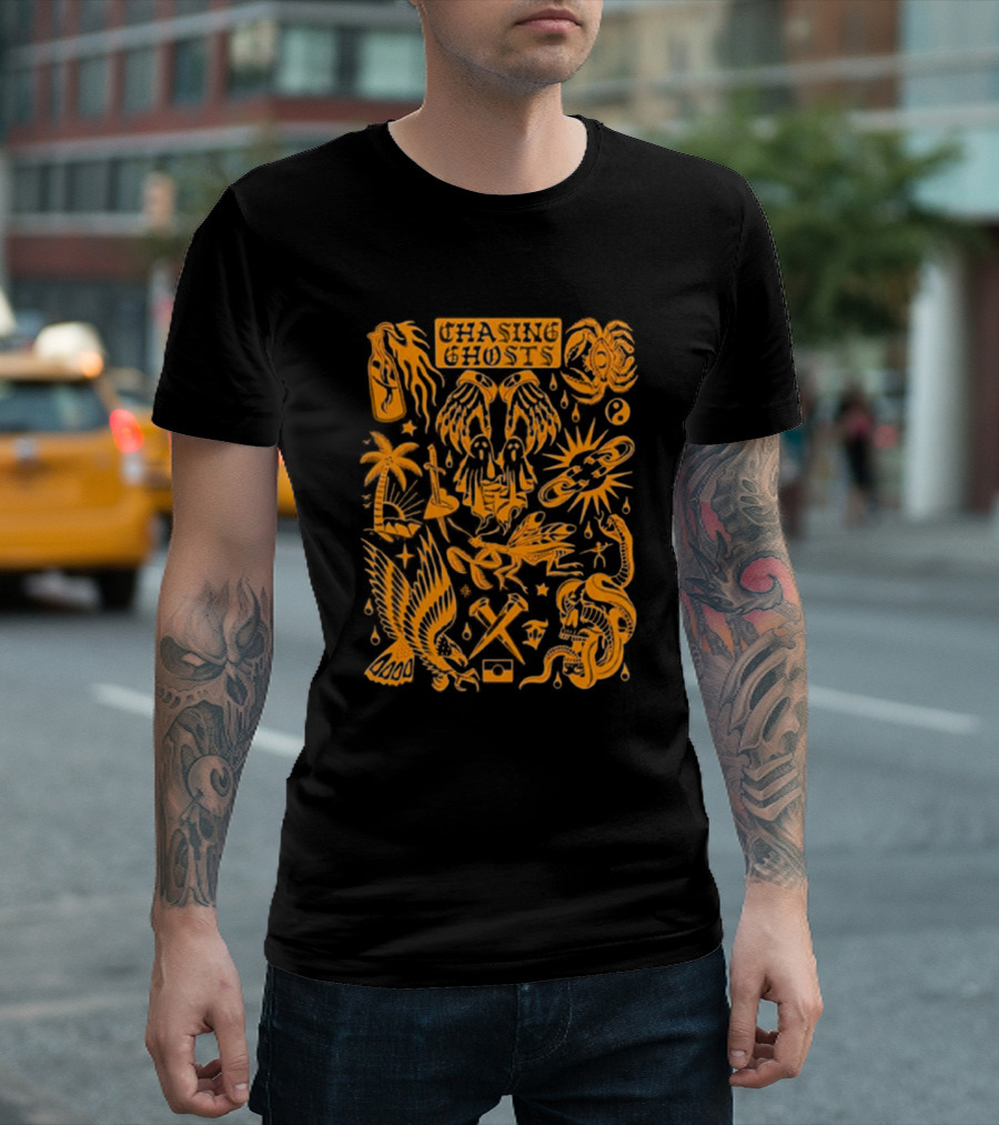 Chasing Ghosts Amnesia Everybody Paranormal Adventure Icons T-Shirt