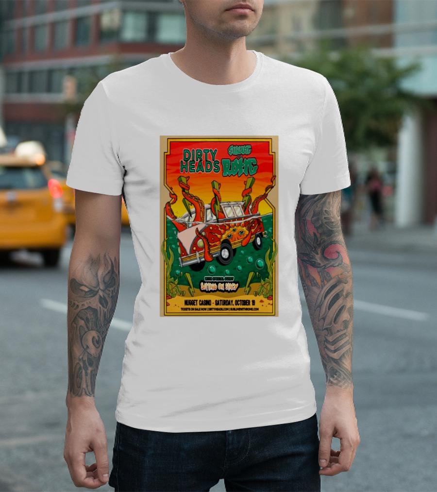 Dirty Heads Sublime Rome Nugget Casino October 19 Sitting on Stacy Tour T-Shirt