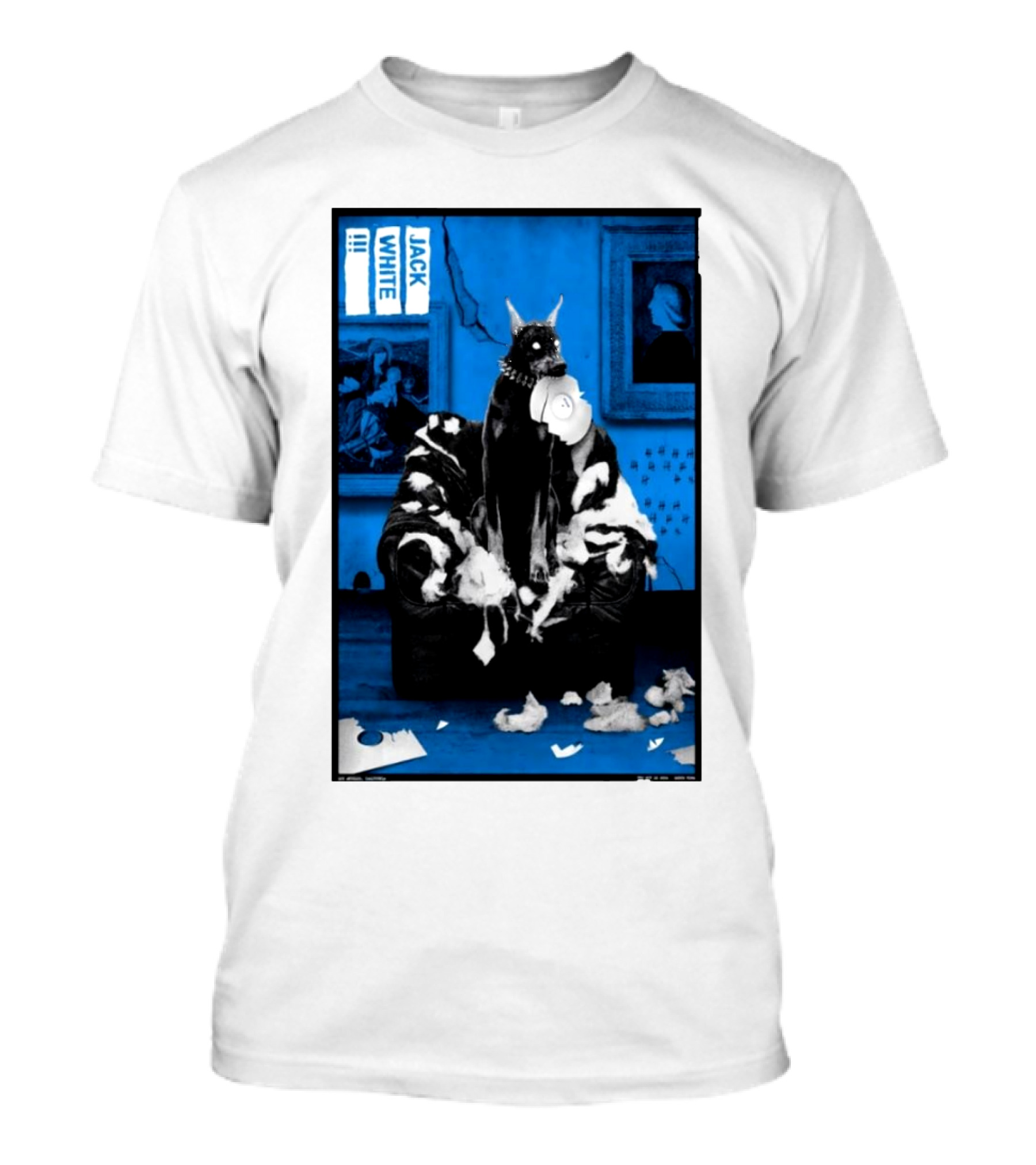 Jack White October 10 2024 Tour Poster Lodge Room Los Angeles CA With Dog T-Shirt