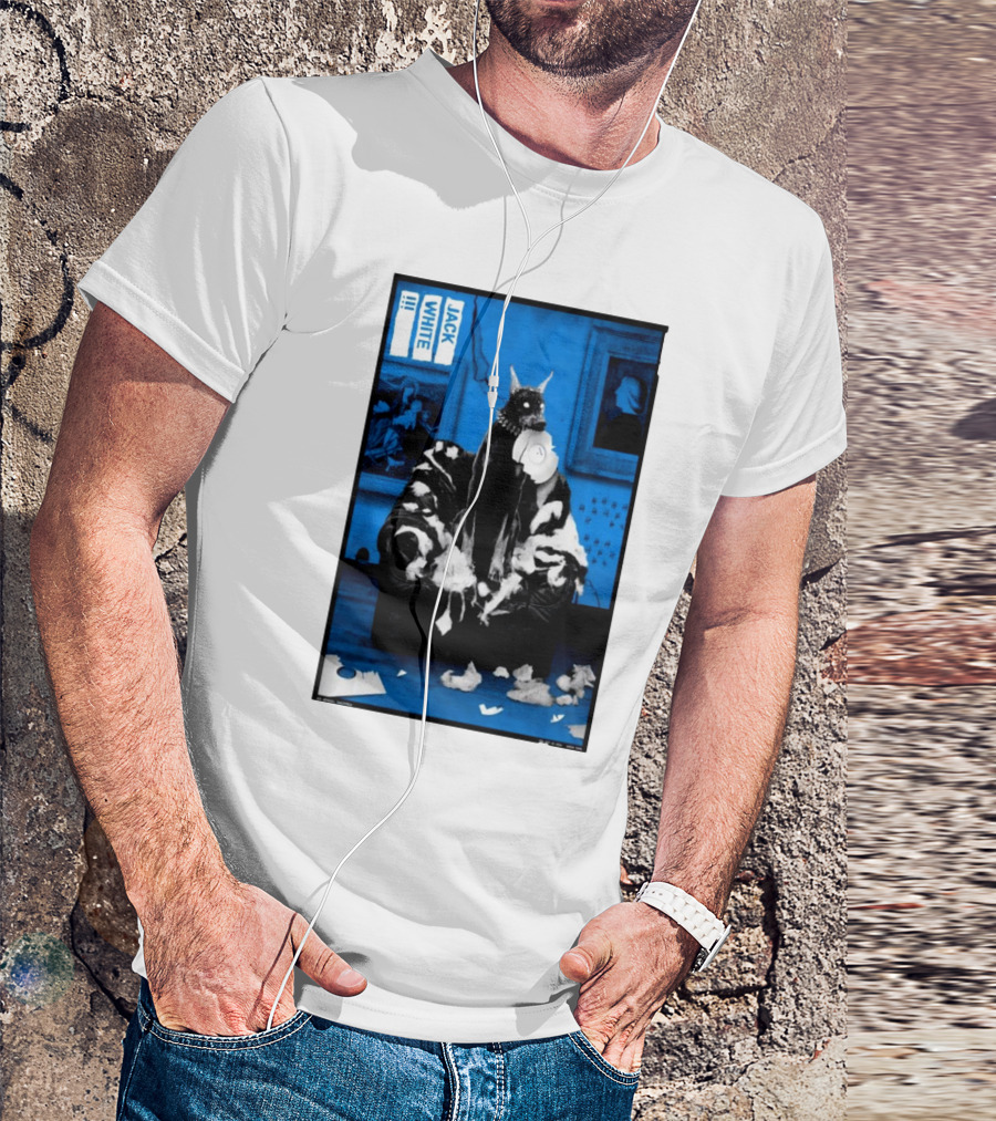 Jack White October 10 2024 Tour Poster Lodge Room Los Angeles CA With Dog T-Shirt