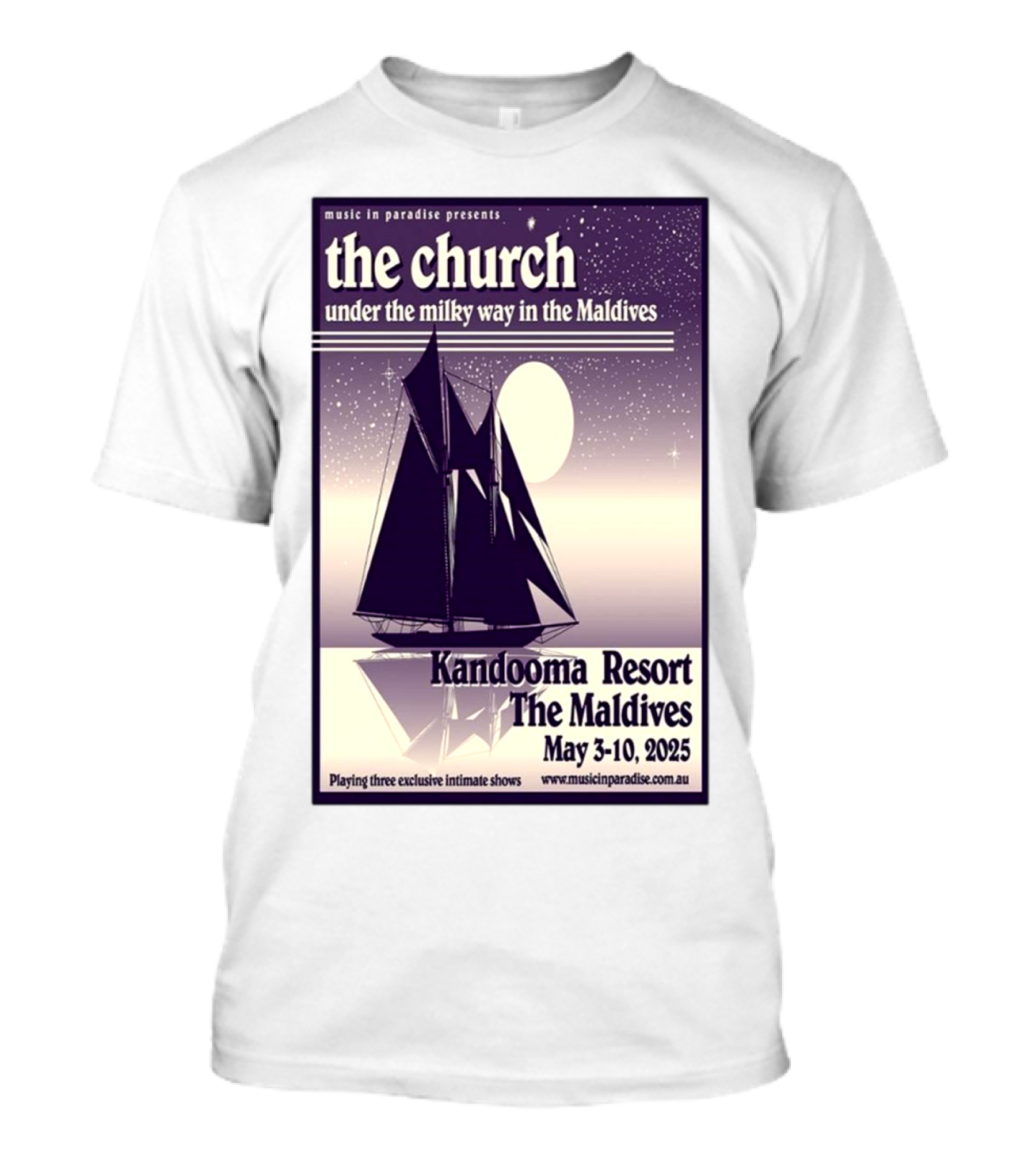 The Church Under The Milky Way In The Maldives Kandooma Resort The Maldives May 3-10 2025 Music In Paradise Presents T-Shirt