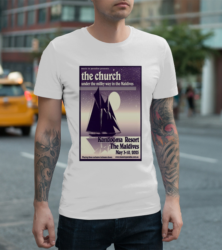 The Church Under The Milky Way In The Maldives Kandooma Resort The Maldives May 3-10 2025 Music In Paradise Presents T-Shirt