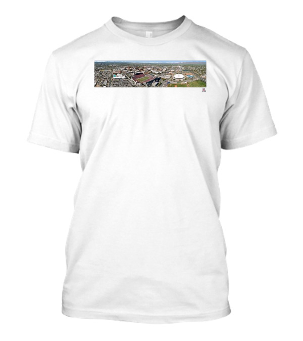 University Of Arizona Aerial Panoramic Stadium Landscape T-Shirt