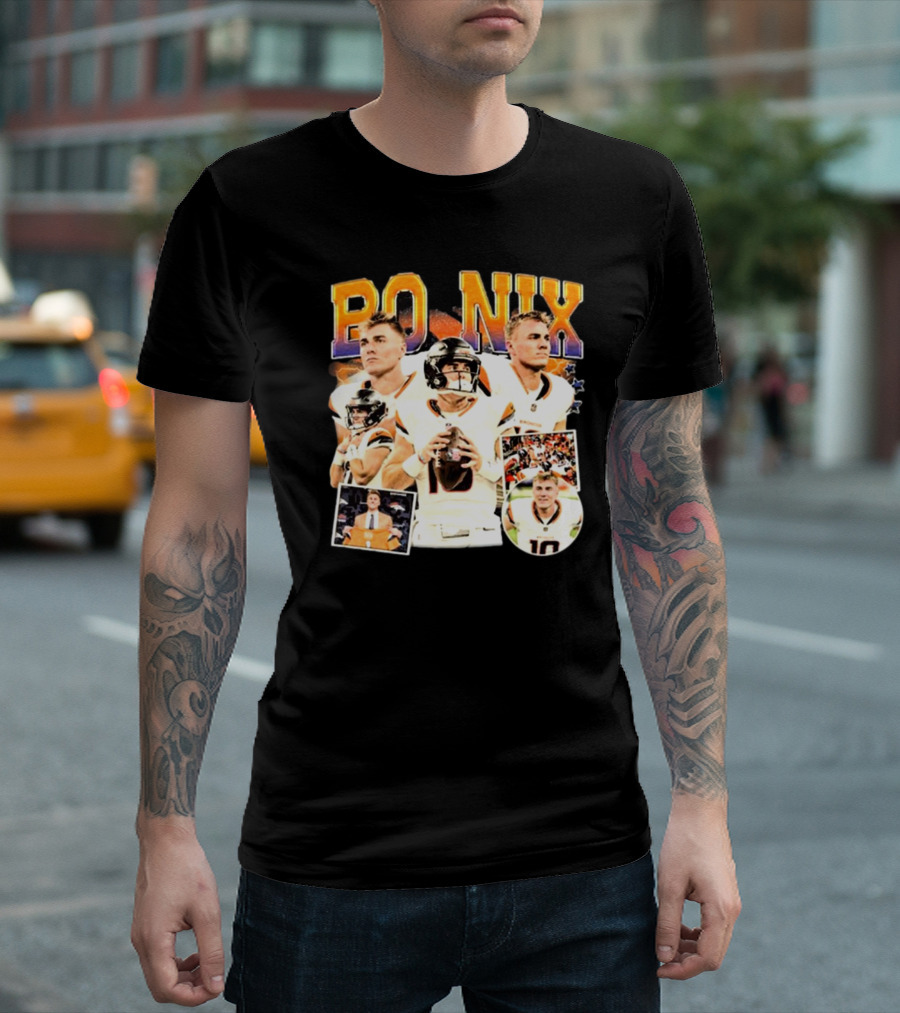 Bo Nix Denver Broncos NFL Vintage Football American T-Shirt