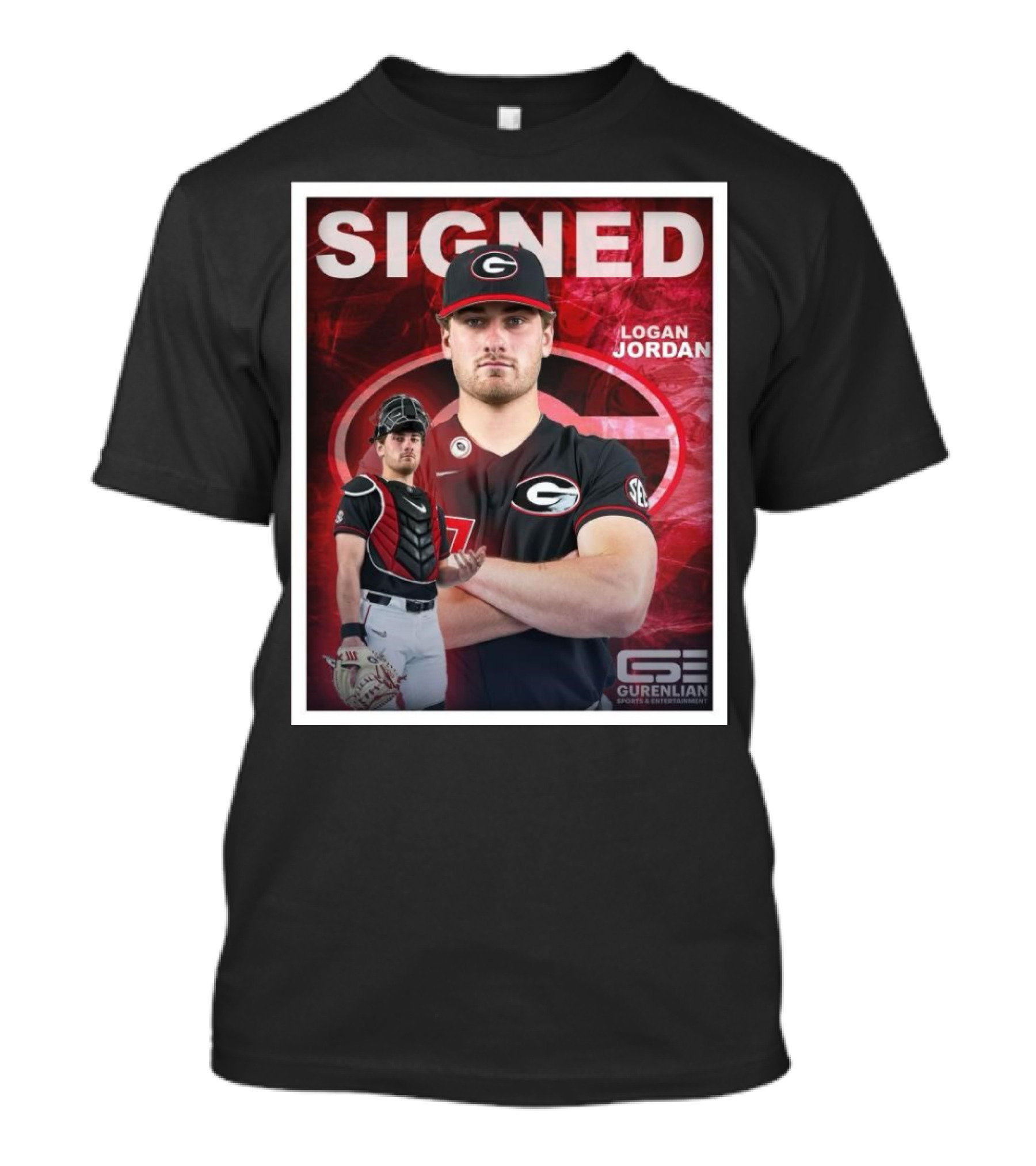 Signed Logan Jordan Gurenlian Sports And Entertainment T-Shirt