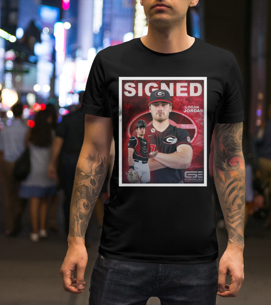 Signed Logan Jordan Gurenlian Sports And Entertainment T-Shirt