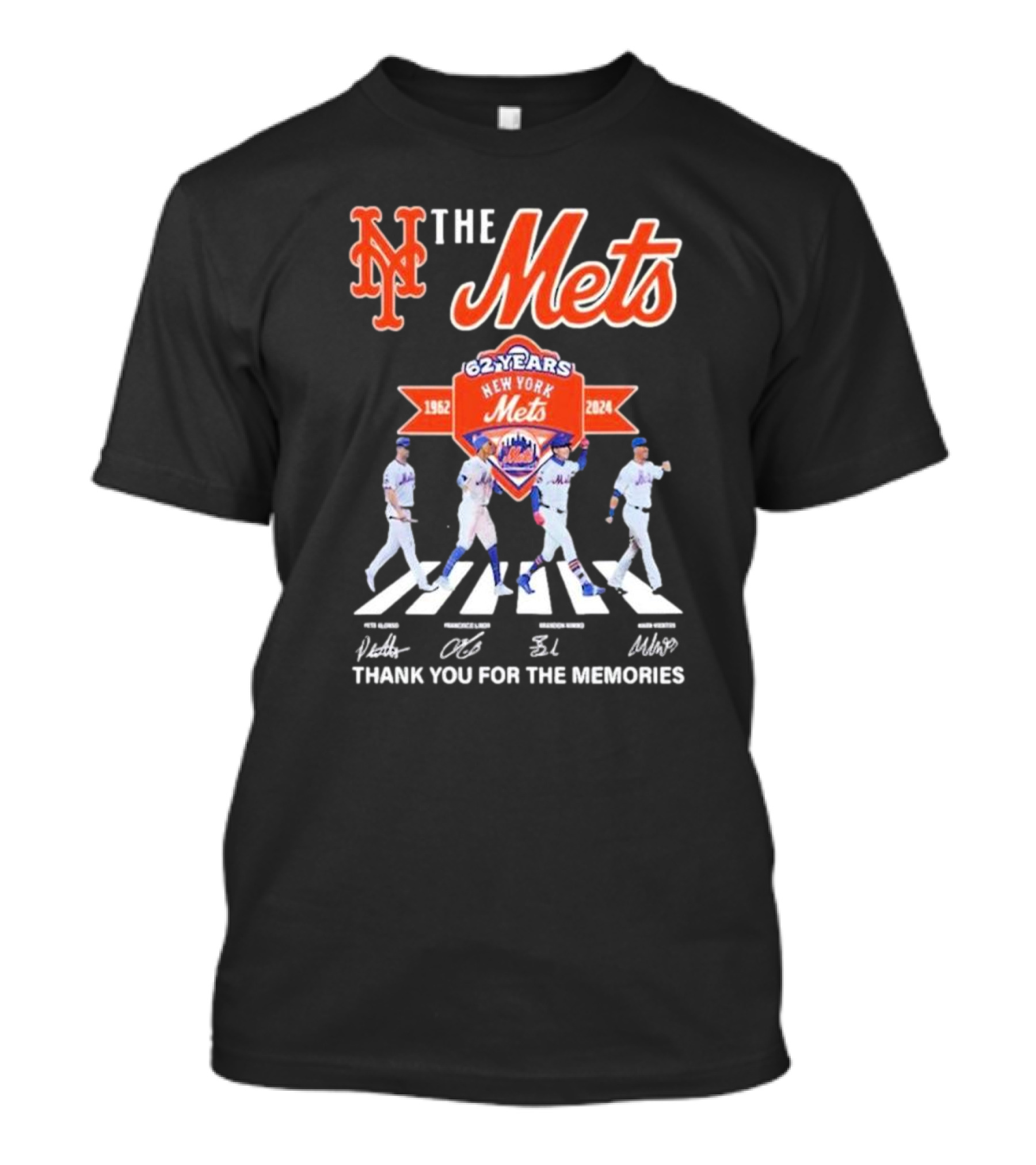 The Mets 62 Years New York Mets 1962-2024 Thank You For The Memories T-Shirt