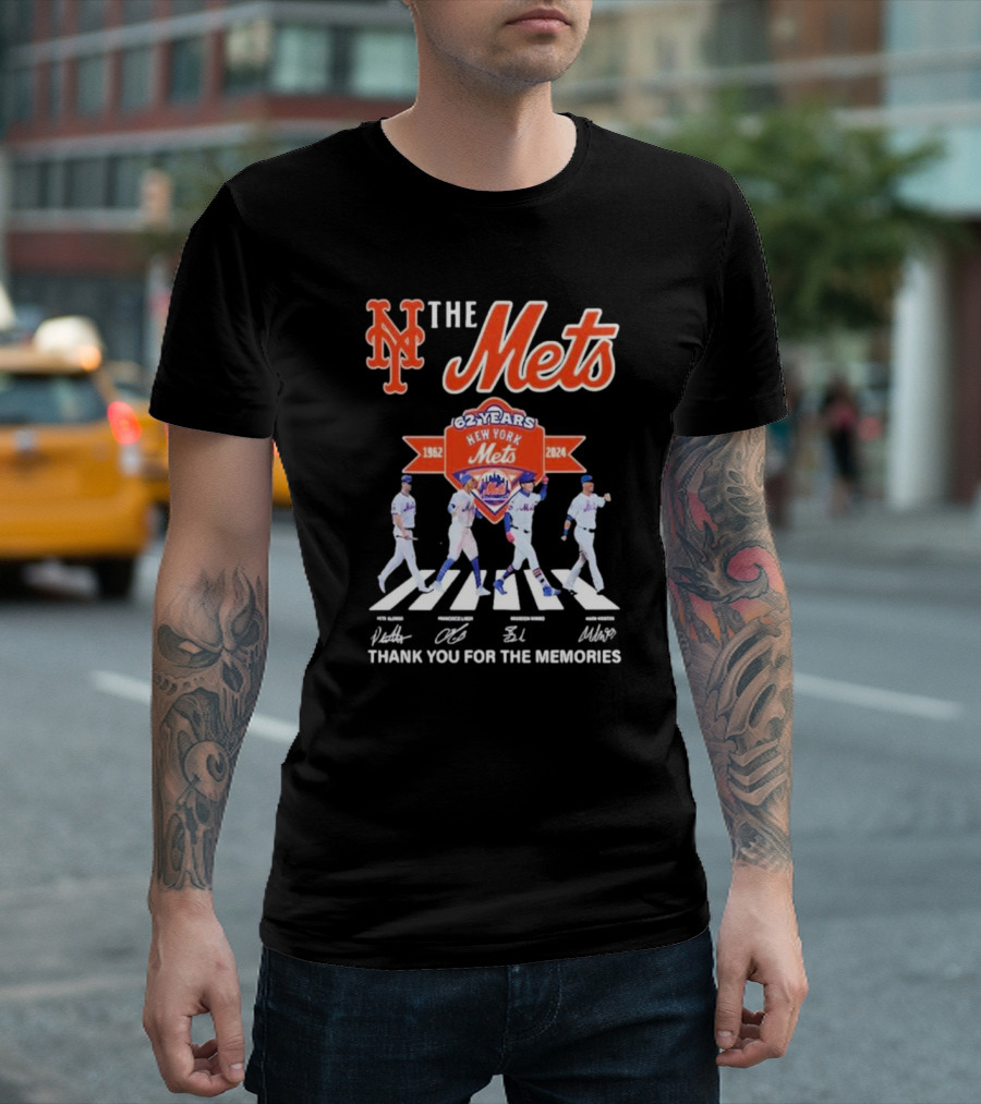 The Mets 62 Years New York Mets 1962-2024 Thank You For The Memories T-Shirt
