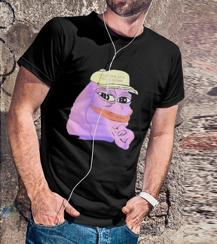 Purple Pepe Make Solana Great Again Hat T-Shirt