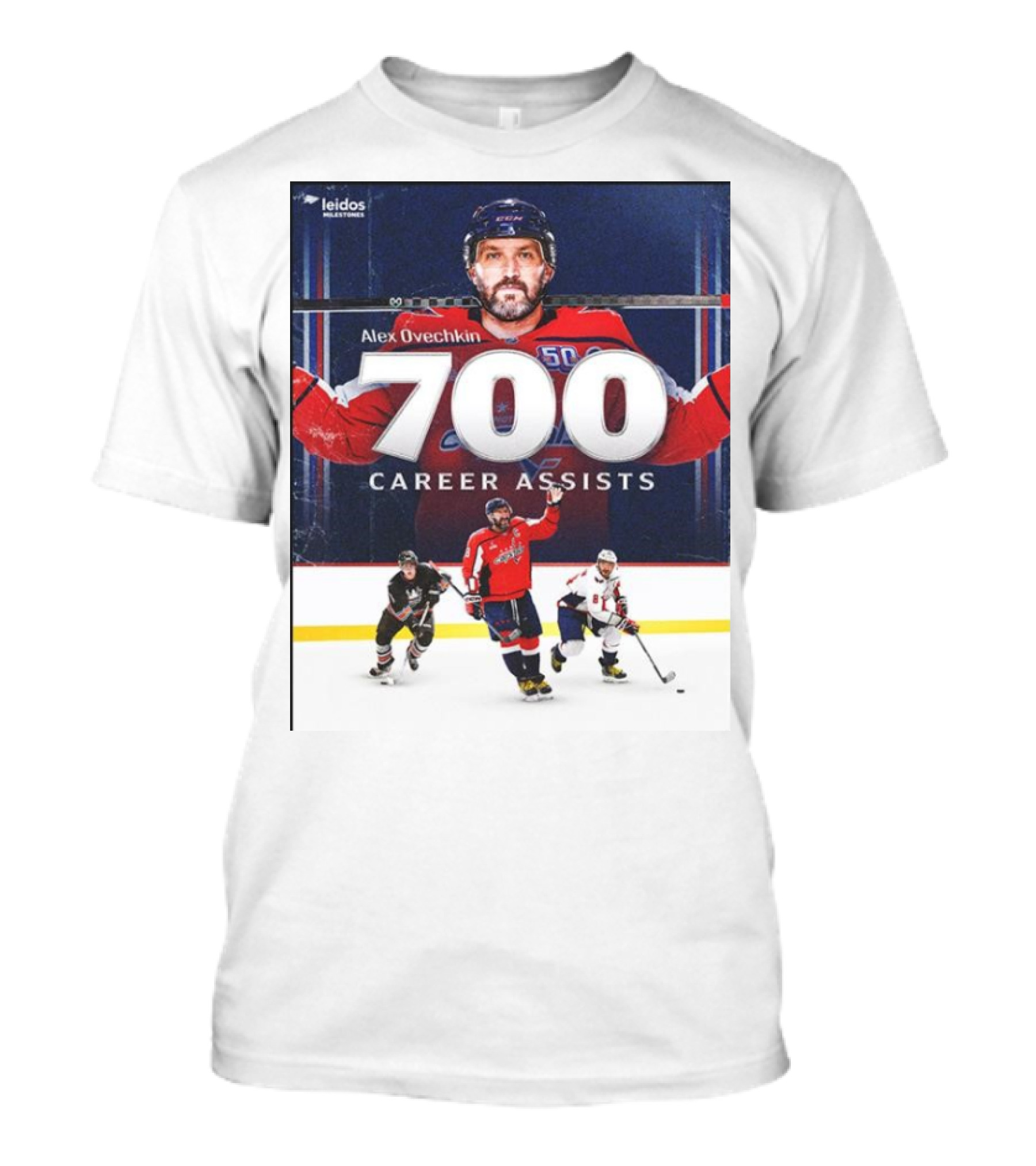 Alex Ovechkin Washington Capitals 700 Career Assists Hockey Milestone T-Shirt