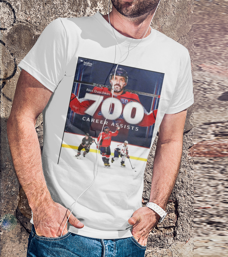 Alex Ovechkin Washington Capitals 700 Career Assists Hockey Milestone T-Shirt