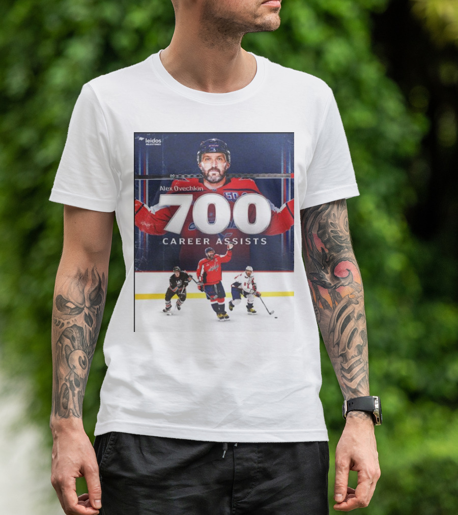 Alex Ovechkin Washington Capitals 700 Career Assists Hockey Milestone T-Shirt